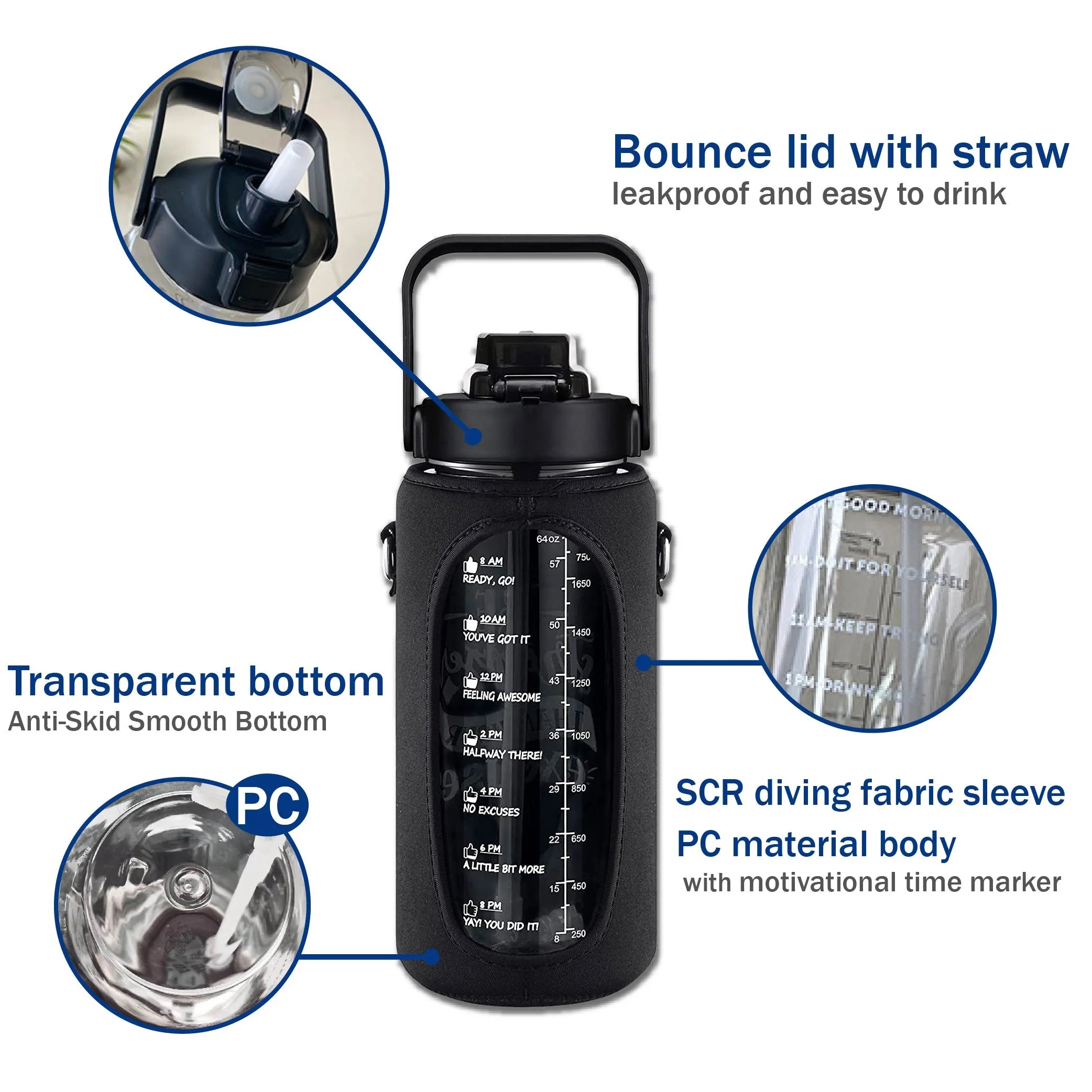 Half Gallon Water Bottle Cover 64 Oz Water Bottle Cover Neoprene - Bellarte Enchanté Half Gallon Water Bottle Cover 64 Oz Water Bottle Cover Neoprene